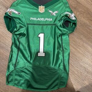 Kelly green retro Philadelphia eagles dog jersey - hurts